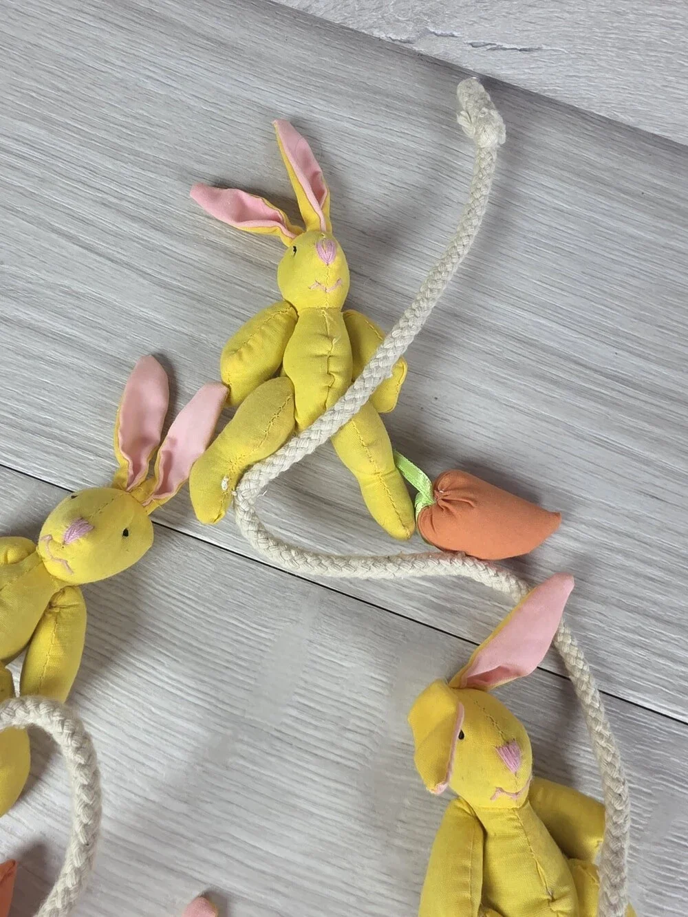 Easter Fabric Bunny and Carrot Garland 60